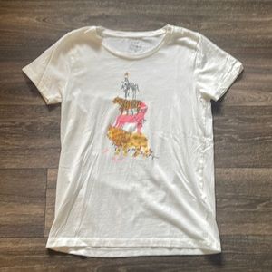 J. Crew Factory White Graphic Tee